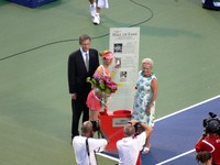 Monica seles with her Mom.