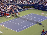 Sharapova and petrova on Stadium Court, Rexall Centre, Rogers Cup.