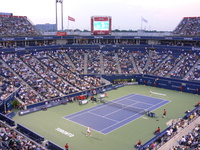 Stadium Court, Rexall Centre, Rogers Cup. Playing Sharapova and Petrova.