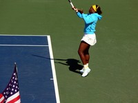 Serena Williams playing Lucie Safarova. Rogers Cup 2009.