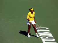 Serena Williams playing Lucie Safarova, 21 August 2009, Rogers Cup 2009.