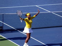 Serena Williams winner, 21 August 2009, against Lucie Safarova.