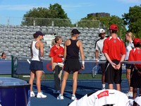 Samantha Stosur and Rennae Stubs with Akgul Amanmuradova and Alla Kudryavtseva, 21 August 2009, Rogers Cup 2009, Toronto.