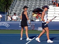 Stosur and Stubs with Amanmuradova and Kudryavtseva, 21 August 2009, Rogers Cup 2009.