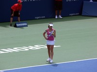 Agnieszka Radwanska of Poland on Centre Court.