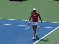 Agnieszka Radwanska on Centre Court Rogers Cup 2011.