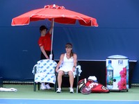 Iveta Benesova of Czech Republic on Saturday August 6, 2011 Rogers Cup.