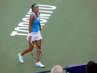 Julia Georges on Centre Court