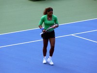 Serena Williams in match against Julia Georges