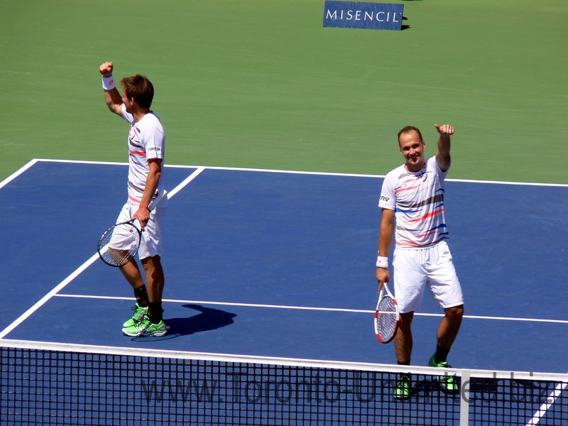 Winners Bruno Soares (BRA) with Alexander Peya (AUT) in Doubles Final August 10, 2014 Rogers Cup Toronto