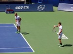 Alexander Peya (AUT) and Bruno Soares during doubles final. August 10, 2014 Rogers Cup Toronto
