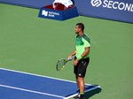 Jo-Wilfried Tsonga on the Stadium Court during Championship final August 10, 2014 Rogers Cup Toronto