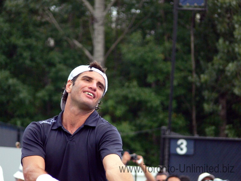 Malek Jazivi (TUNISIA) preparing his serve August 2, 2014 Rogers Cup Toronto