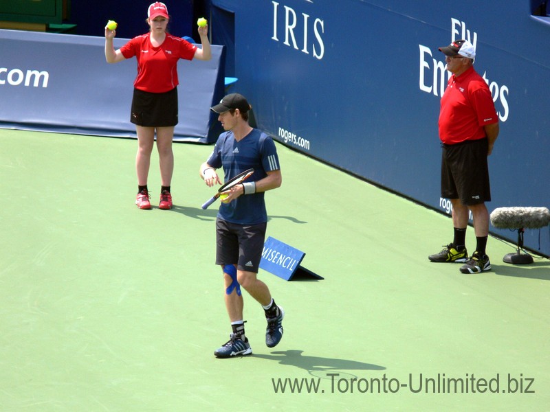 Andy Murray (GBR) on Stadium Court August 8, 2014 Rogers Cup Toronto