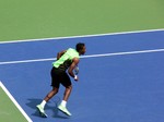 Gael Monfils (FRA) on the Stadium Court playing Novak Djokovic August 6, 2014 Rogers Cup Toronto