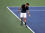 Jack Sock (USA) on Stadium Court playing Milos Raonic (Canada) August 6, 2014 Toronto Rogers Cup