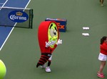 Costume tennis racquet on Stadium Court during the fun intermission August 7, 2014 Rogers Cup Toronto