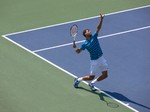 Grigor Dimitrov to hit the serve. Stadium Court August 9, 2014 Rogers Cup Toronto