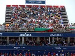 "Grisha, Grisha, Grisha," Dimitrov's Bulgarian supporters and fans are chanting. Stadium Court August 9, 2014 Rogers Cup Toronto 