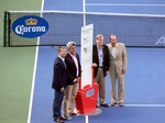 Don Goodwin, Master of Ceremonies for Tennis Canada is being inducted into Rogers Cup Hall of Fame, August 9, 2014 Rogers Cup Toronto 