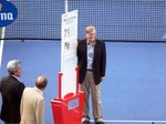 Don Goodwin, past MC has been inducted to Rogers Cup Hall of Fame August 9, 2013 Rogers Cup Toronto. Karl Hale and John Beddington on the photo