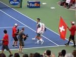 Roger Federer is coming to the Stadium Court to play Feliciano Lopez on August 9, 2014 Rogers Cup Toronto 