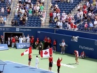Philmore Nelson 11-year-old boy sings Canadian National Anthem at Rogers Cup Final 2009.