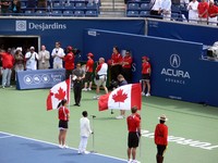 Philmore Nelson 11-year-old boy sings Canadian National Anthem at Rogers Cup Final 2009.