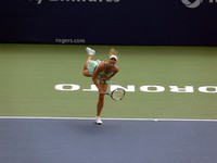 Maria Sharapova in a nice serve.