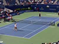 Doubles final, Australians and Spaniards on Centre Court.