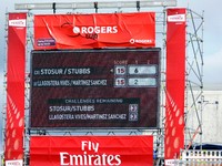 Score board, Stosur Stubbs 6 : 2 in first set.