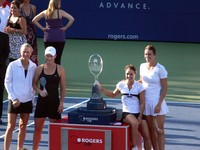 Champions and runners up on the Centre Court