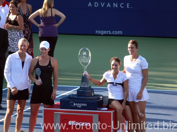 Champions and runners up on the Centre Court