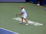 Andre Agassi on Centre Court.