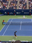 Jim Courier and Andre Agassi on the Court.