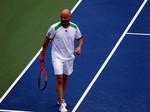 Smiling Andre Agassi.