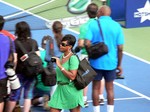 Lakeisha Graham on Centre Court celebrating