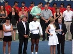 Samantha Stosur, Karl Hale and Serena Williams