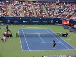 Samantha Stosur and Serena Williams in Championship final