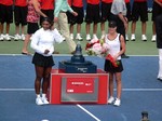 Serena Williams and Samantha Stosur during closing ceremony