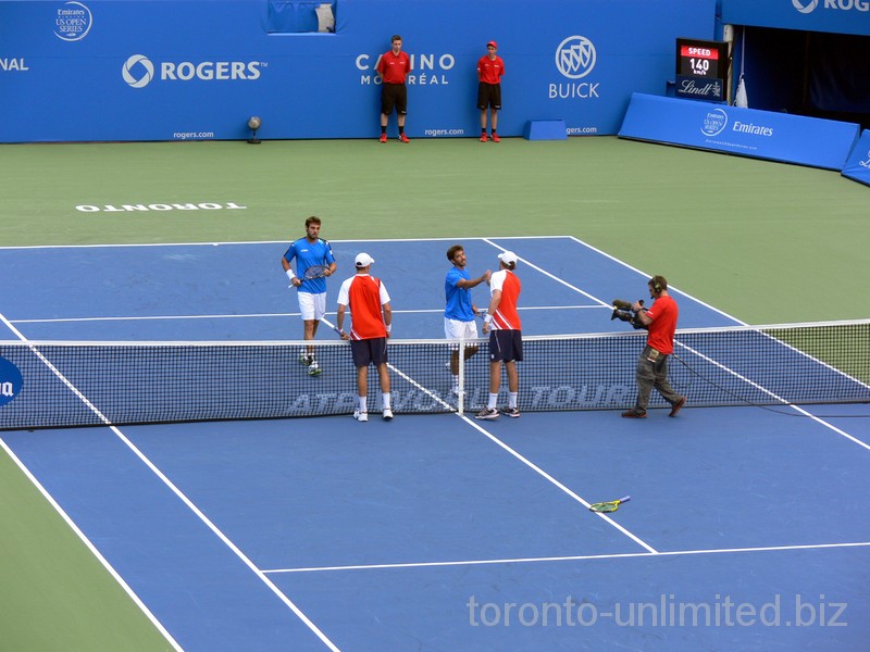 Bob and Mike Bryan won the final double match with Granollers and Lopez, August 12, 2012 Rogers Cup.
