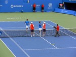 Bob and Mike Bryan won the final double match with Granollers and Lopez, August 12, 2012 Rogers Cup.