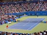 Gasquet and Novak with Rexall Centre full of spectators. August 12, 2012 Rogers Cup.