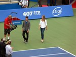 Filip Peliwo and Eugene Bouchard, 2012 Wimbledon Junior Champion are coming to Centre Court to be honoured by Tennis Canada. August 12, 2012 Rogers Cup.