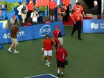 Richard Gasquet is coming to Centre Court for Championship final. August 12, 2012 Rogers Cup.