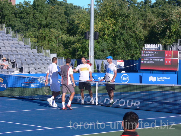 S. Gonzales and S. Lipsky are winners over Philipp Kohlschreiber and Mikhail Youzhny August 6, 2012 Rogers Cup.