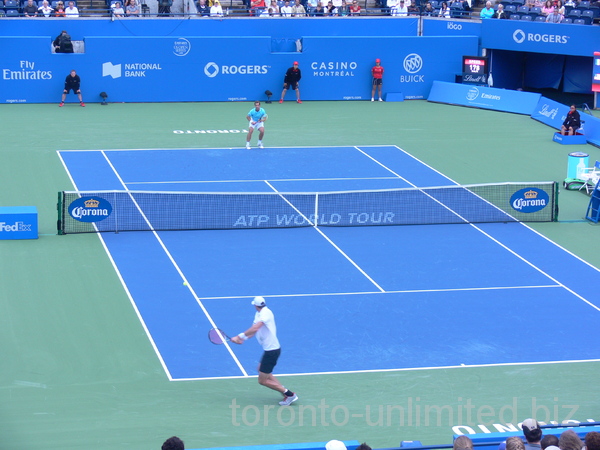 Semifinal match between John Isner (USA) and Richard Gasquet France on Saturday, August 11, 2012 Rogers Cup.