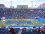 The rain hit the semifinal match on Central Court, August 11, Rogers Cup Toronto.