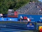 S. Gonzales and S. Lipsky in doubles match August 6, 2012 Rogers Cup.