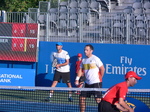 S. Gonzales and S. Lipsky on Grandstand Court in doubles match Rogers Cup 2012, August 6.